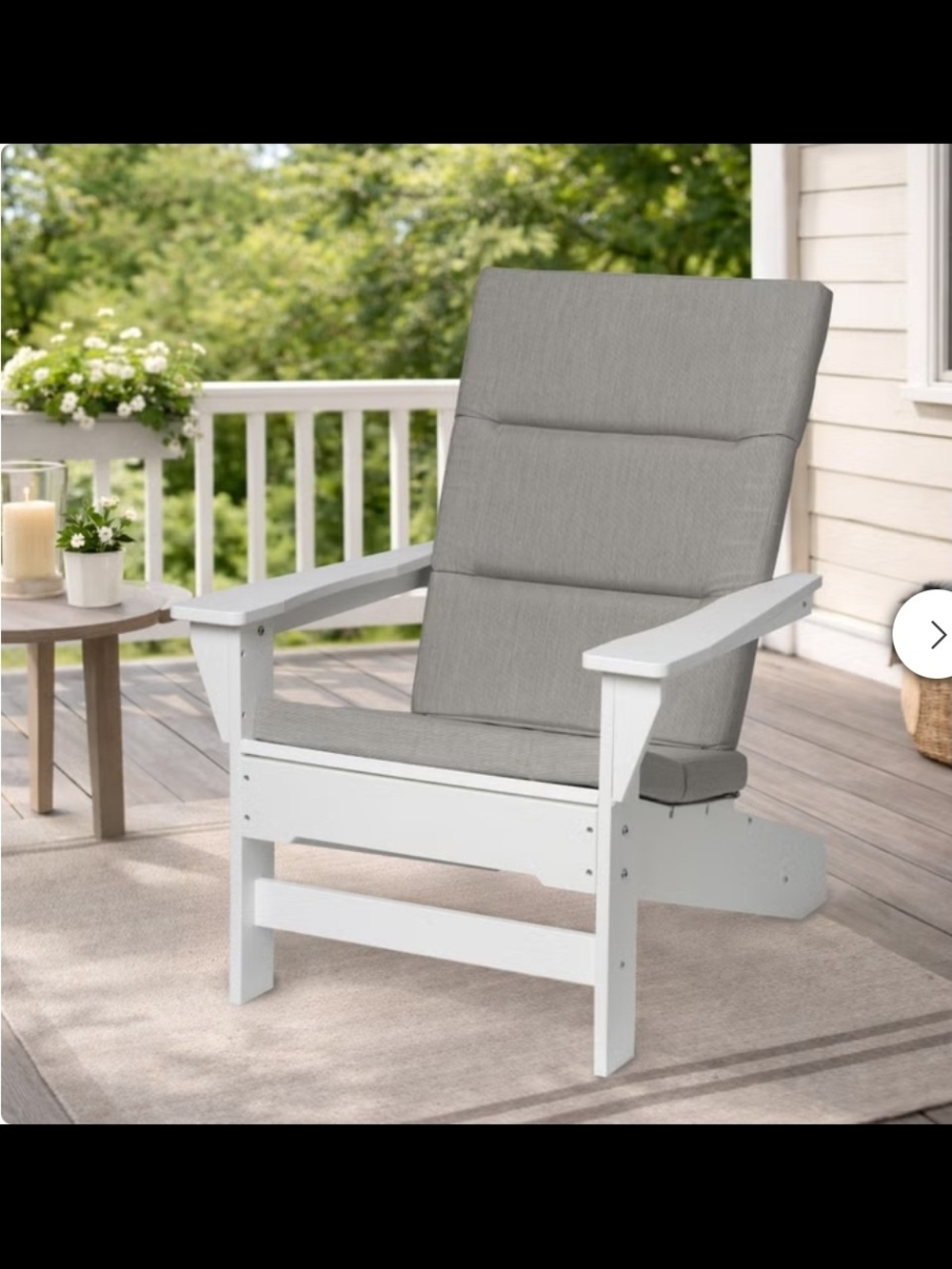 Adirondack Cushion for Long Beach Modern POLYWOOD Chairs, 2-pack